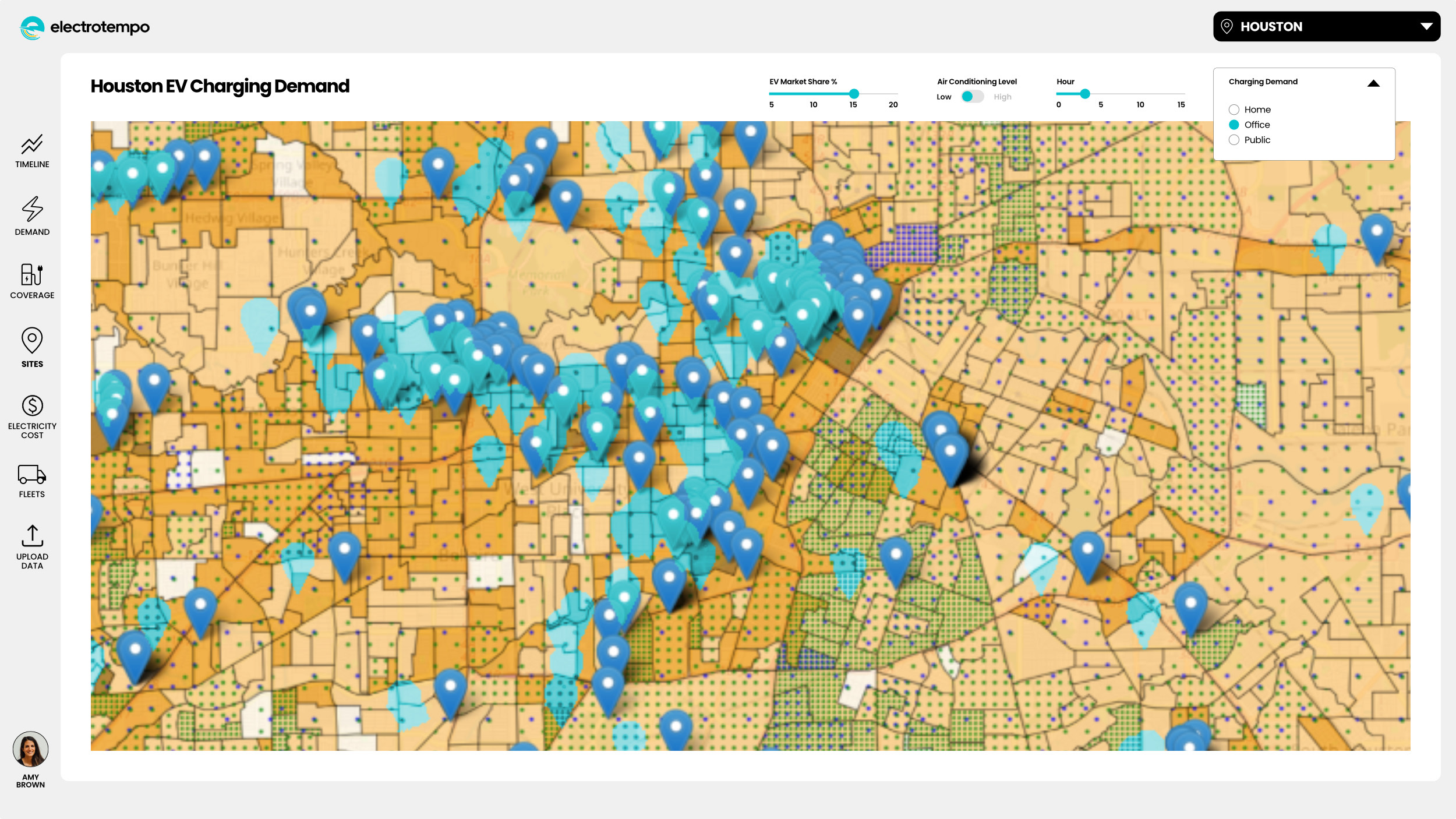 ElectroTempo | Platform | Houston EV Charging Demand